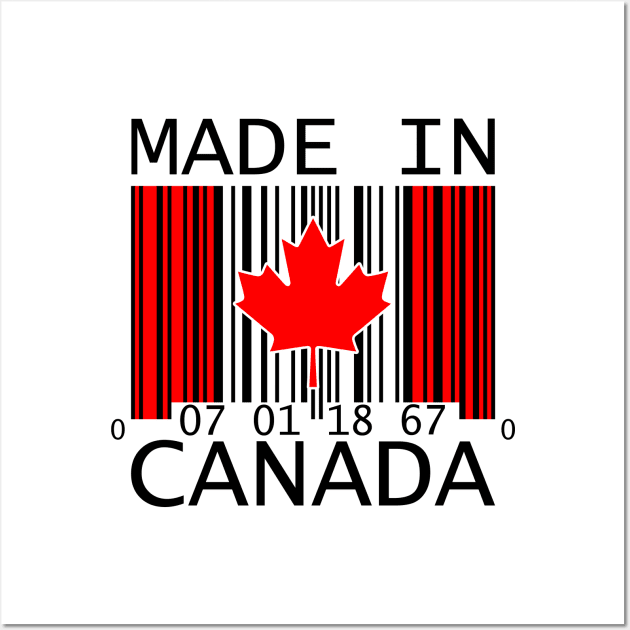 Made In Canada Barcode Wall Art by deancoledesign